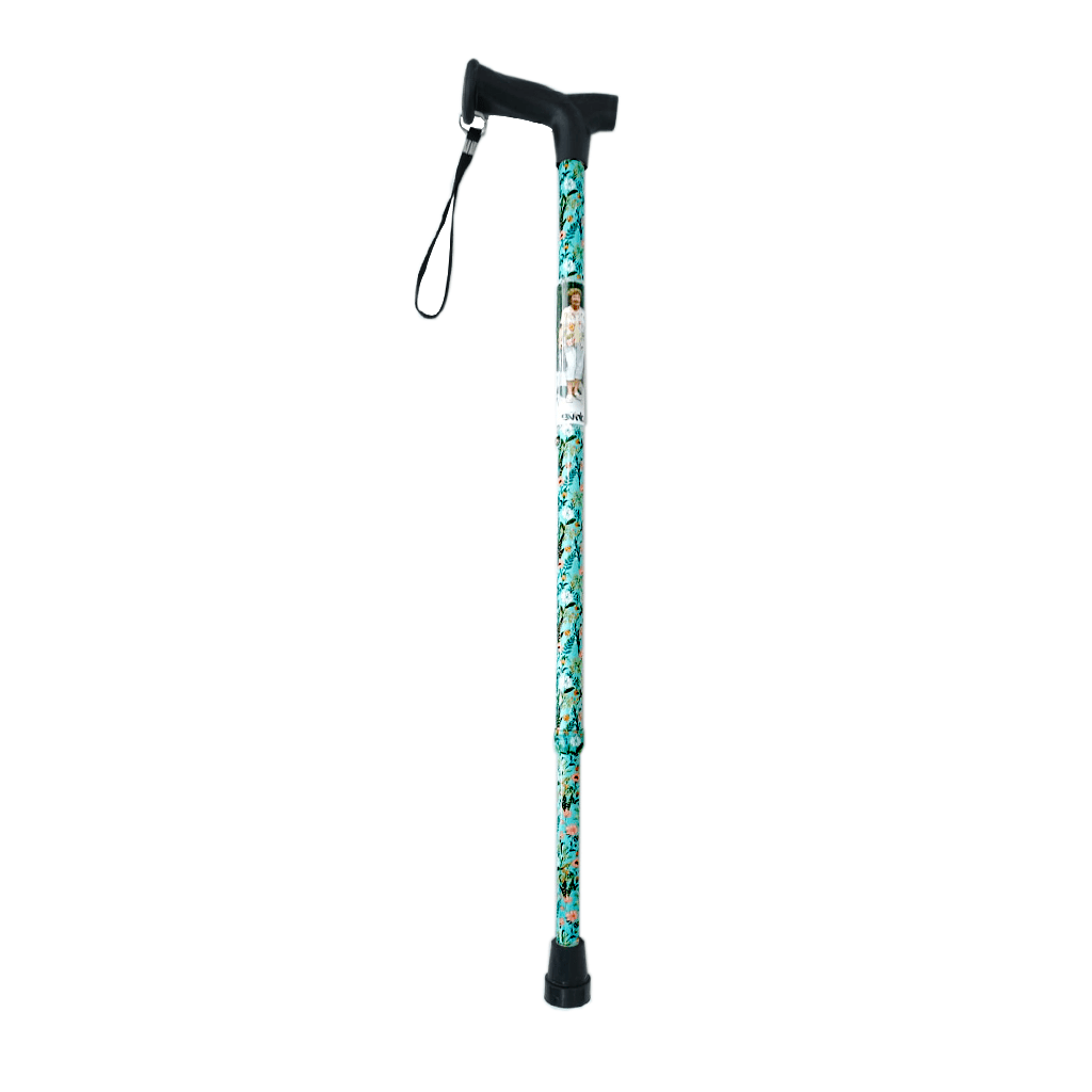 Walking cane with decorative handle on a white background - okotoks hc pharmacy