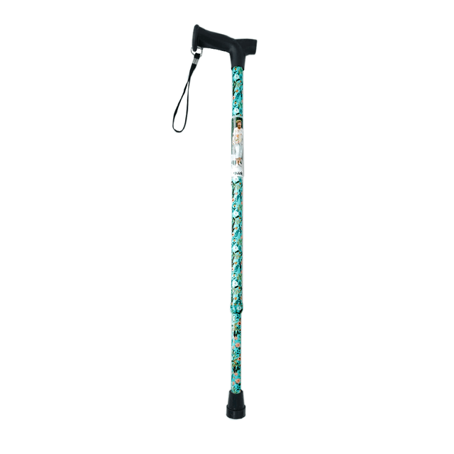 Walking cane with decorative handle on a white background - okotoks hc pharmacy