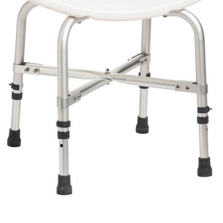 Metal bath chair with a white seat on a white background - okotoks hc pharmacy