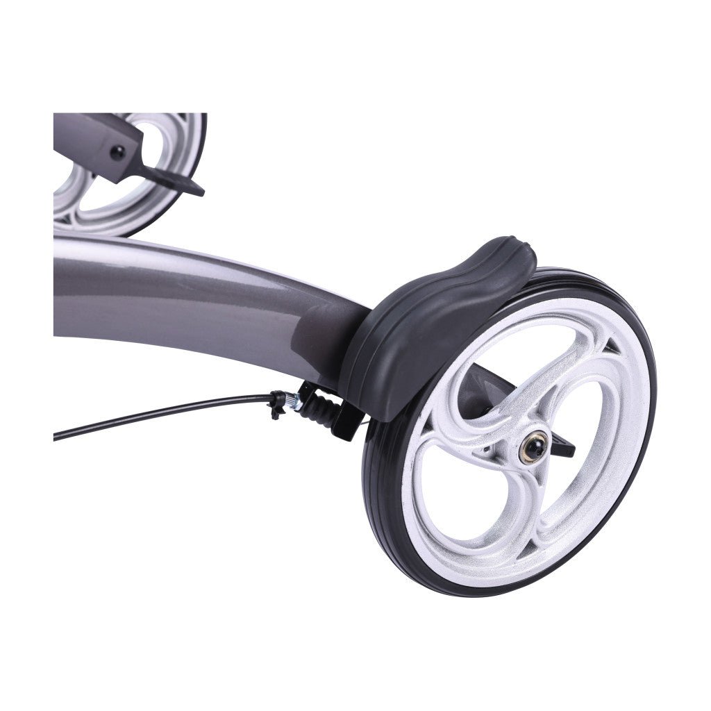 Close-up of a scooter wheel on a white background - okotoks hc pharmacy