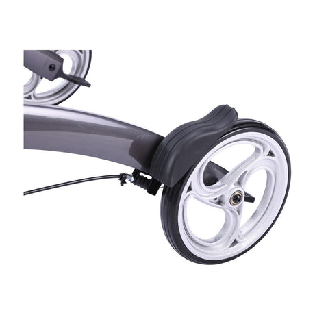 Close-up of a scooter wheel on a white background - okotoks hc pharmacy