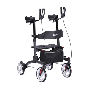 Black walker with wheels on a white background - okotoks hc pharmacy
