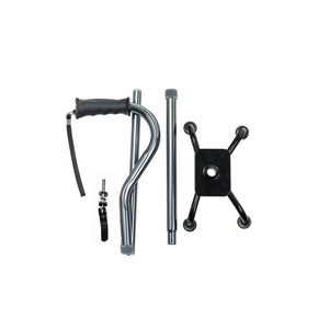 Set of cane parts on a white background - okotoks hc pharmacy