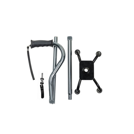 Set of cane parts on a white background - okotoks hc pharmacy