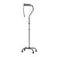 Black walking cane with a curved handle on a white background - okotoks hc pharmacy
