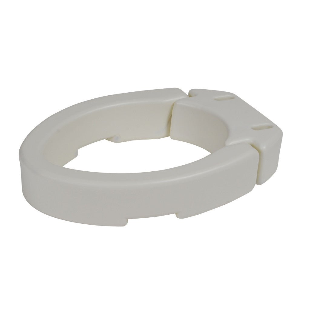 White raised toilet seat on a white background - okotoks hc pharmacy
