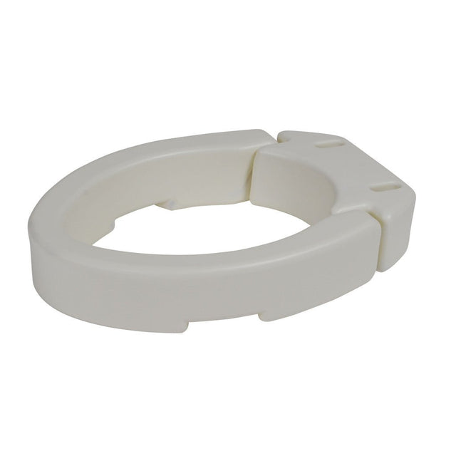 White raised toilet seat on a white background - okotoks hc pharmacy