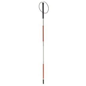 Drive Medical Blind Folding Cane with red accents on a white background - okotoks hc pharmacy