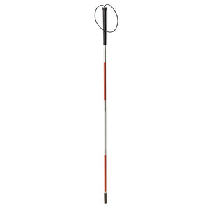 Drive Medical Blind Folding Cane with red accents on a white background - okotoks hc pharmacy