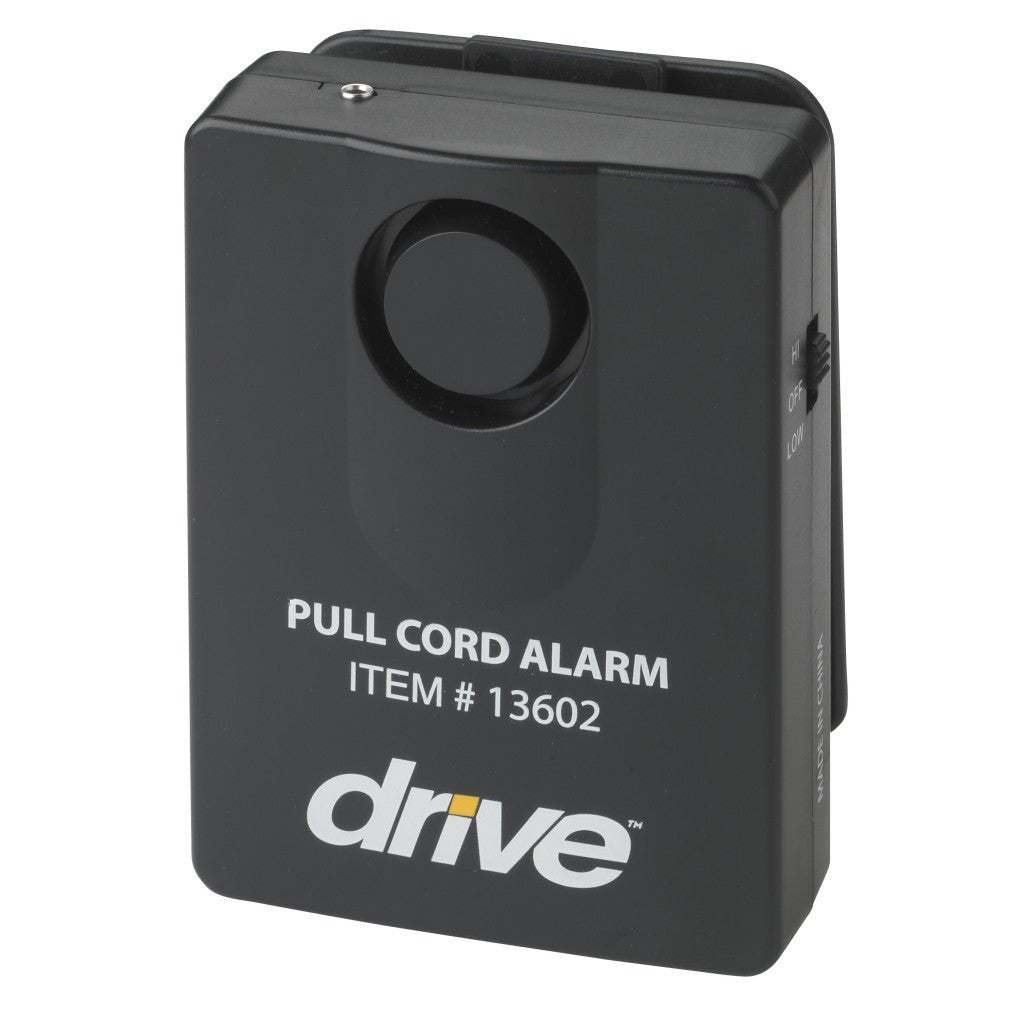 Black pull cord alarm with 'Drive' branding on a white background - okotoks hc pharmacy