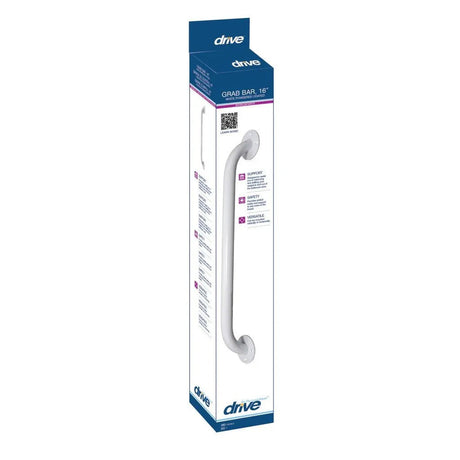 Drive Grab Bar packaging with white grab bar illustration on a blue and white box. - okotoks hc pharmacy