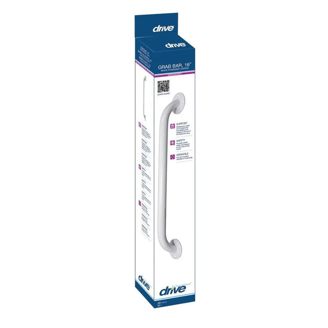 Drive Grab Bar packaging with white grab bar illustration on a blue and white box. - okotoks hc pharmacy