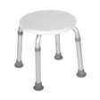 Round shower stool with adjustable legs on a white background - okotoks hc pharmacy