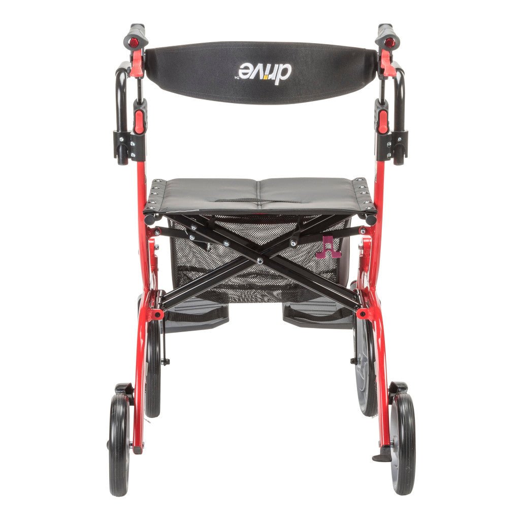 Drive Nitro® Duet Rollator and Transport Chair - Red - okotoks hc pharmacy