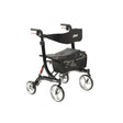 Black rollator with a bag on a white background - okotoks hc pharmacy