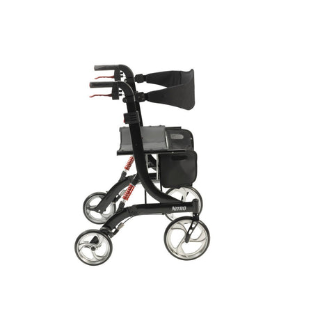 Black rollator with 'Nitro' branding on a white background - okotoks hc pharmacy