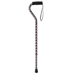 Cane with floral pattern on a white background - okotoks hc pharmacy