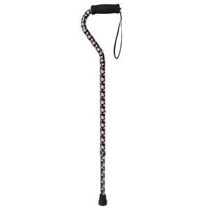 Cane with floral pattern on a white background - okotoks hc pharmacy