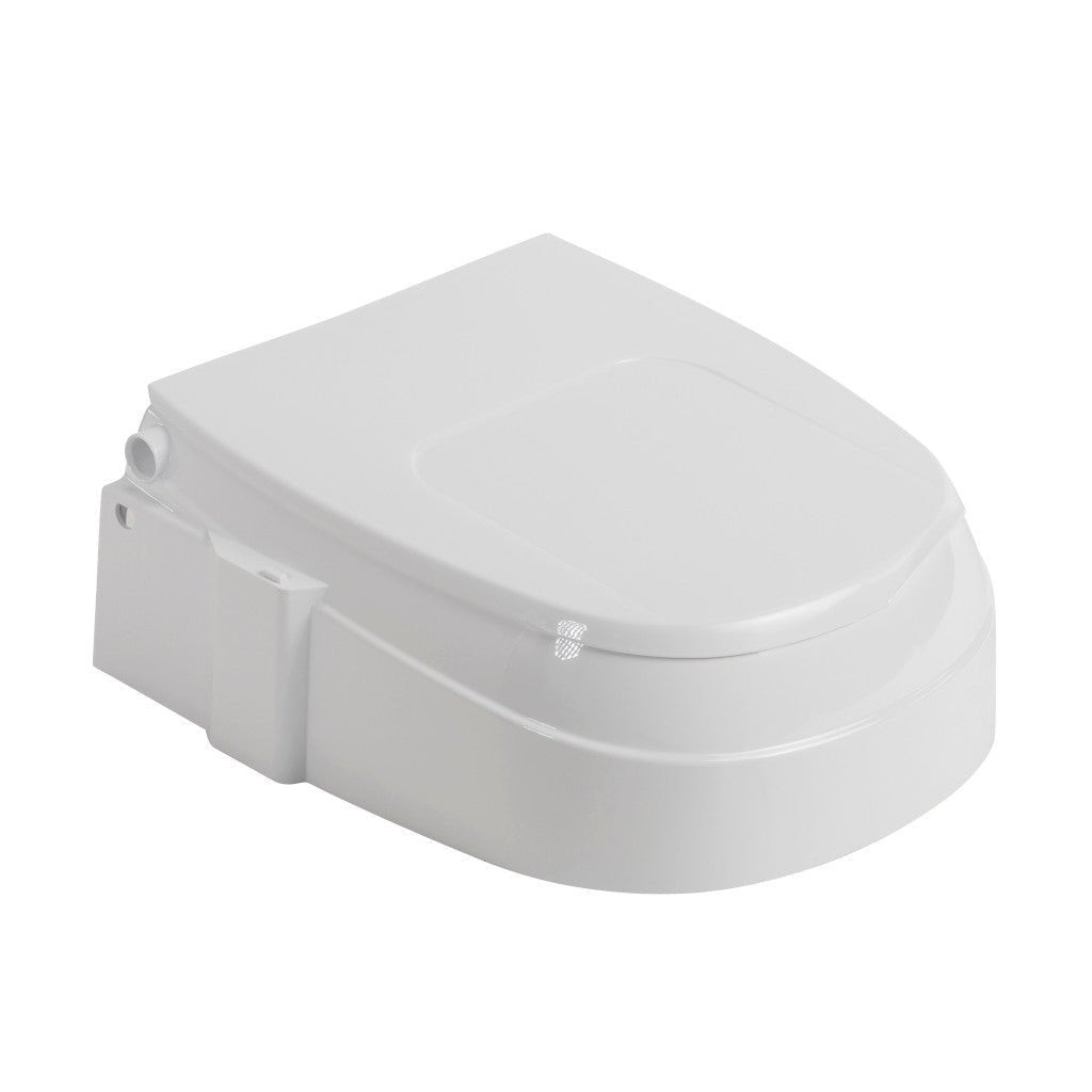 White toilet seat on a white background - okotoks hc pharmacy