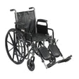 Black wheelchair with visible branding on a white background - okotoks hc pharmacy