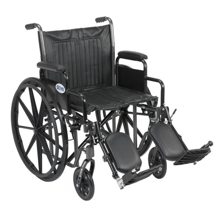 Black wheelchair with Detachable Full Arms and Footrests on a white background - okotoks hc pharmacy