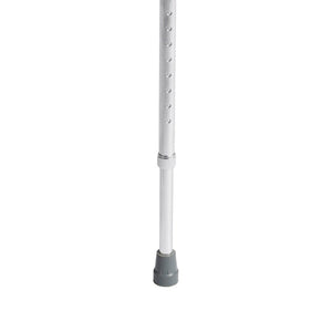 Silver walking cane with a gray base on a white background - okotoks hc pharmacy