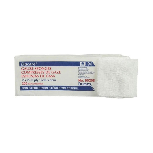 Pack of gauze sponges with Dumex branding on a white background - okotoks hc pharmacy