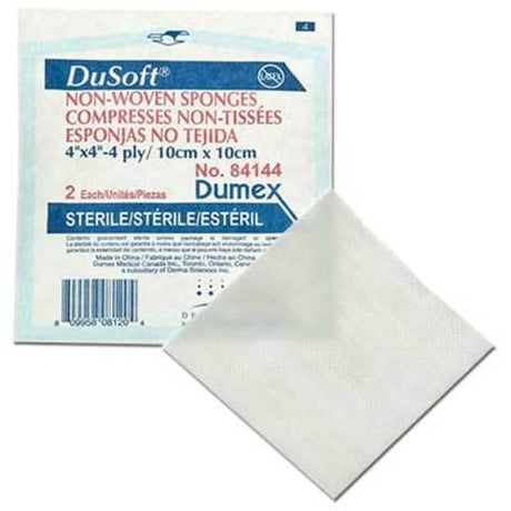 DuSoft non-woven sponges with packaging on a white background - okotoks hc pharmacy