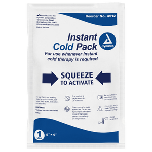 Instant cold pack packaging with blue and white design on a white background - okotoks hc pharmacy