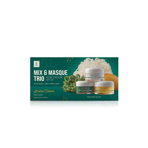 Emowise Mix & Masque Trio gift set packaging with three cream jars on a green background. - okotoks hc pharmacy