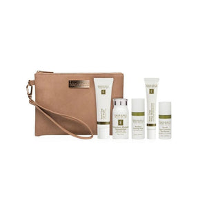 Cosmetic bag with skincare products on a white background - okotoks hc pharmacy