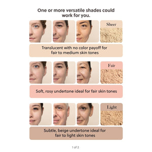 Product color swatches with skin tones and text indicating shade options. - okotoks hc pharmacy