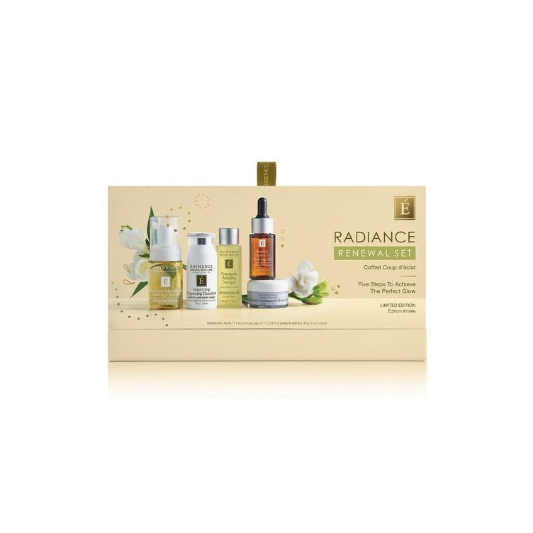 Radiance Renewal Set with skincare products on a beige background - okotoks hc pharmacy