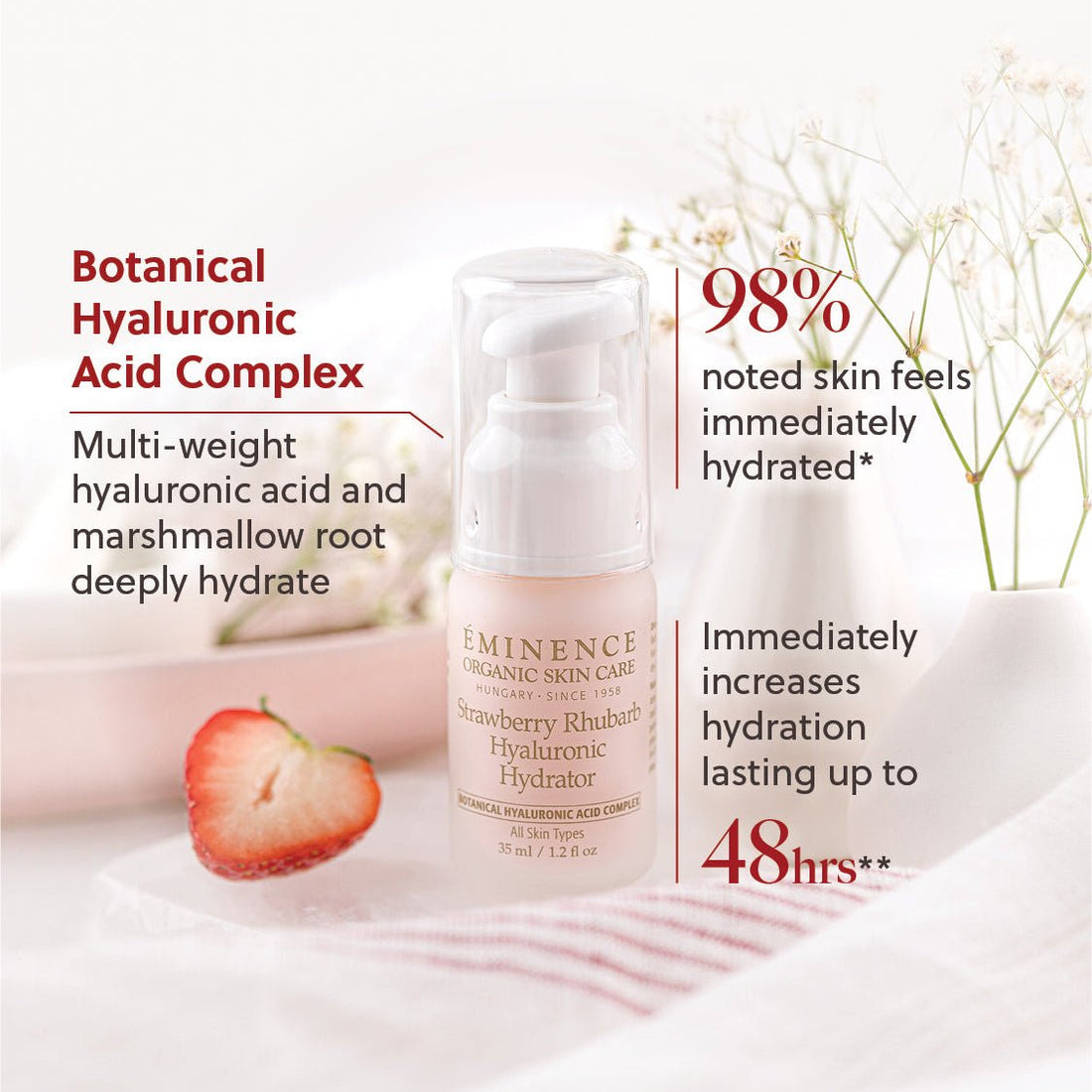 Eminence Strawberry Rhubarb Hyaluronic Hydrator  - okotoks hc pharmacy