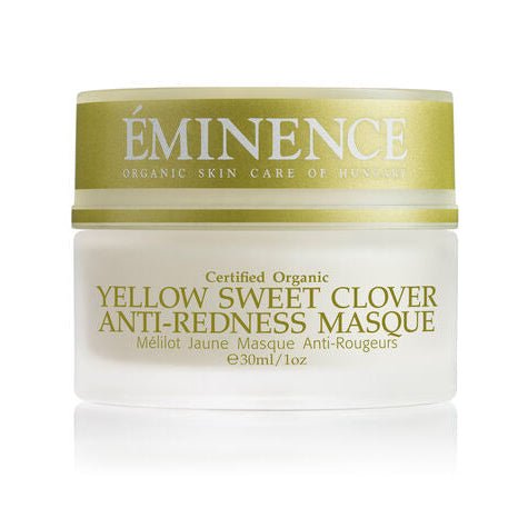 Eminence Yellow Sweet Clover Anti-Redness Masque jar on a white background - okotoks hc pharmacy