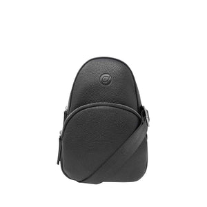 Black crossbody bag on a white background - okotoks hc pharmacy