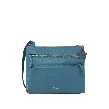 Blue handbag with a visible brand logo on a white background - okotoks hc pharmacy