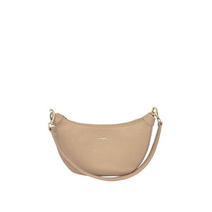 Beige handbag with a strap on a white background - okotoks hc pharmacy