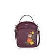 Purple handbag with floral embroidery on a white background - okotoks hc pharmacy