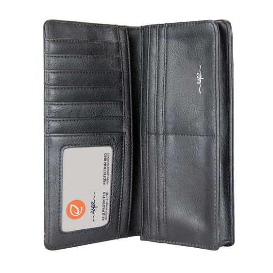 Black wallet with a card holder on a white background - okotoks hc pharmacy