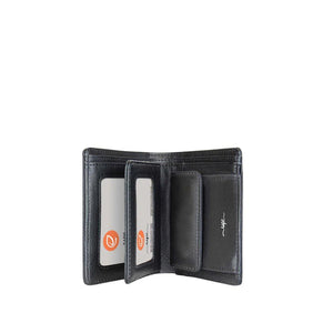 Black wallet with card slots on a white background - okotoks hc pharmacy