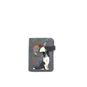 Small pouch with a dog illustration on a gray background - okotoks hc pharmacy