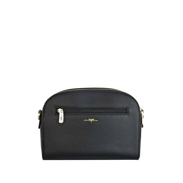 Black handbag with a visible brand logo on a white background - okotoks hc pharmacy