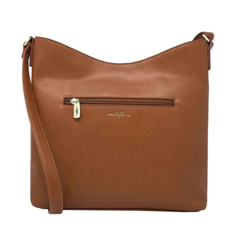 Brown handbag with a visible brand logo on a white background - okotoks hc pharmacy
