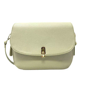 sage handbag with a gold clasp on a white  background - okotoks hc pharmacy