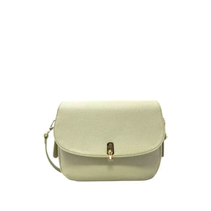 sage handbag with a gold clasp on a white  background - okotoks hc pharmacy