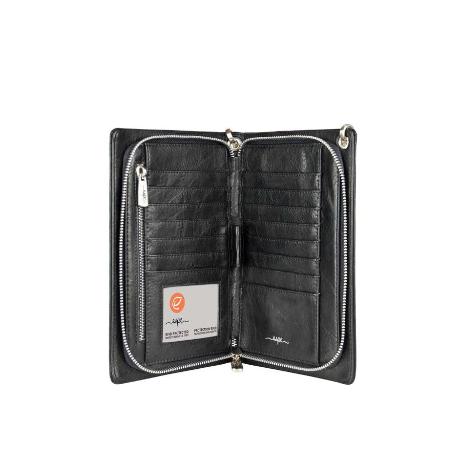 Black wallet with multiple card slots on a white background - okotoks hc pharmacy