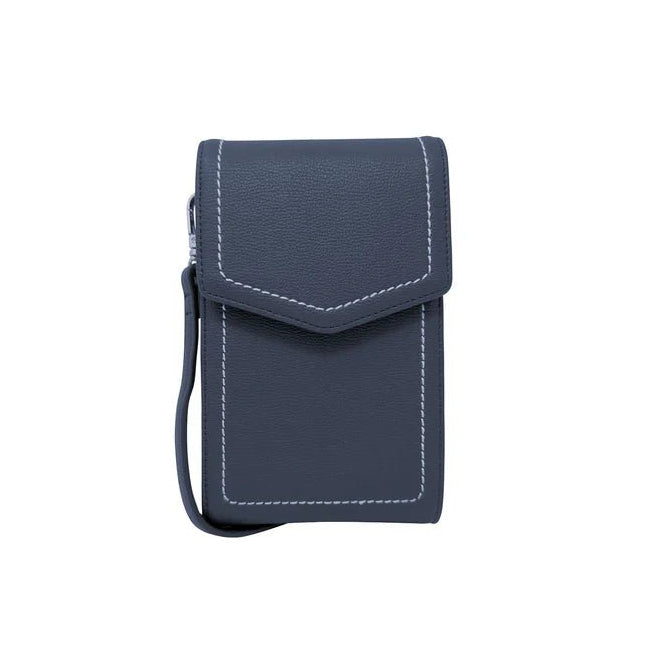 Small blue pouch with a strap on a white background - okotoks hc pharmacy