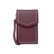 Purple crossbody bag with white stitching on a white background - okotoks hc pharmacy