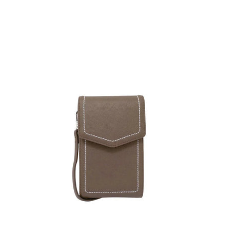 grey crossbody bag with white stitching on a white background - okotoks hc pharmacy